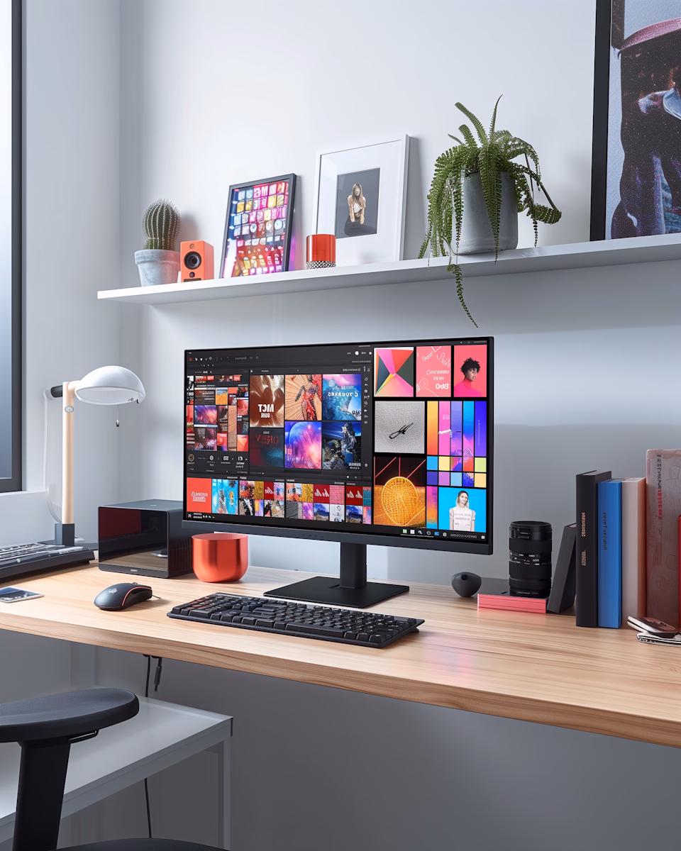 مانیتور در حال کار